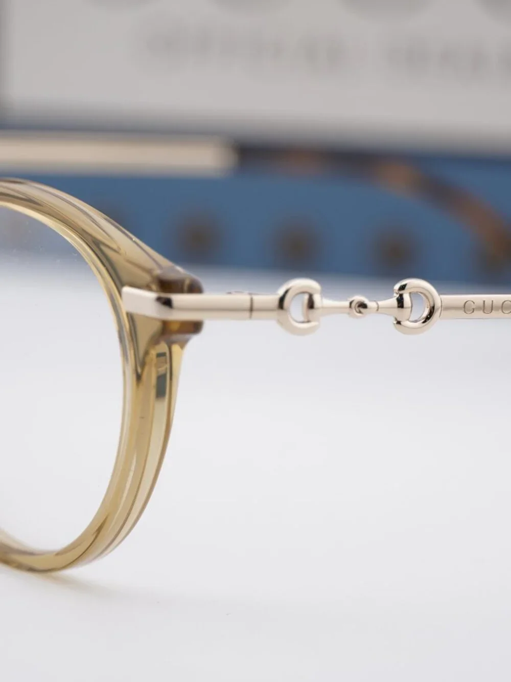 Gucci GG1904OJ 003 Round Eyeglasses 50mm - Yellow / Gold